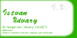 istvan udvary business card